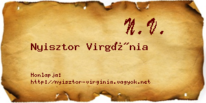 Nyisztor Virgínia névjegykártya
